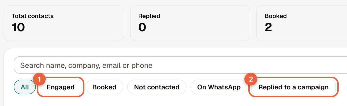 The quick filters under the search box